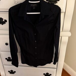 Banana Republic Midnight Black Collared Shirt